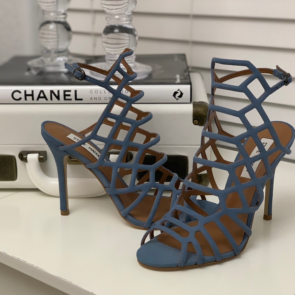 Steve Madden Slithur Caged Heels 8